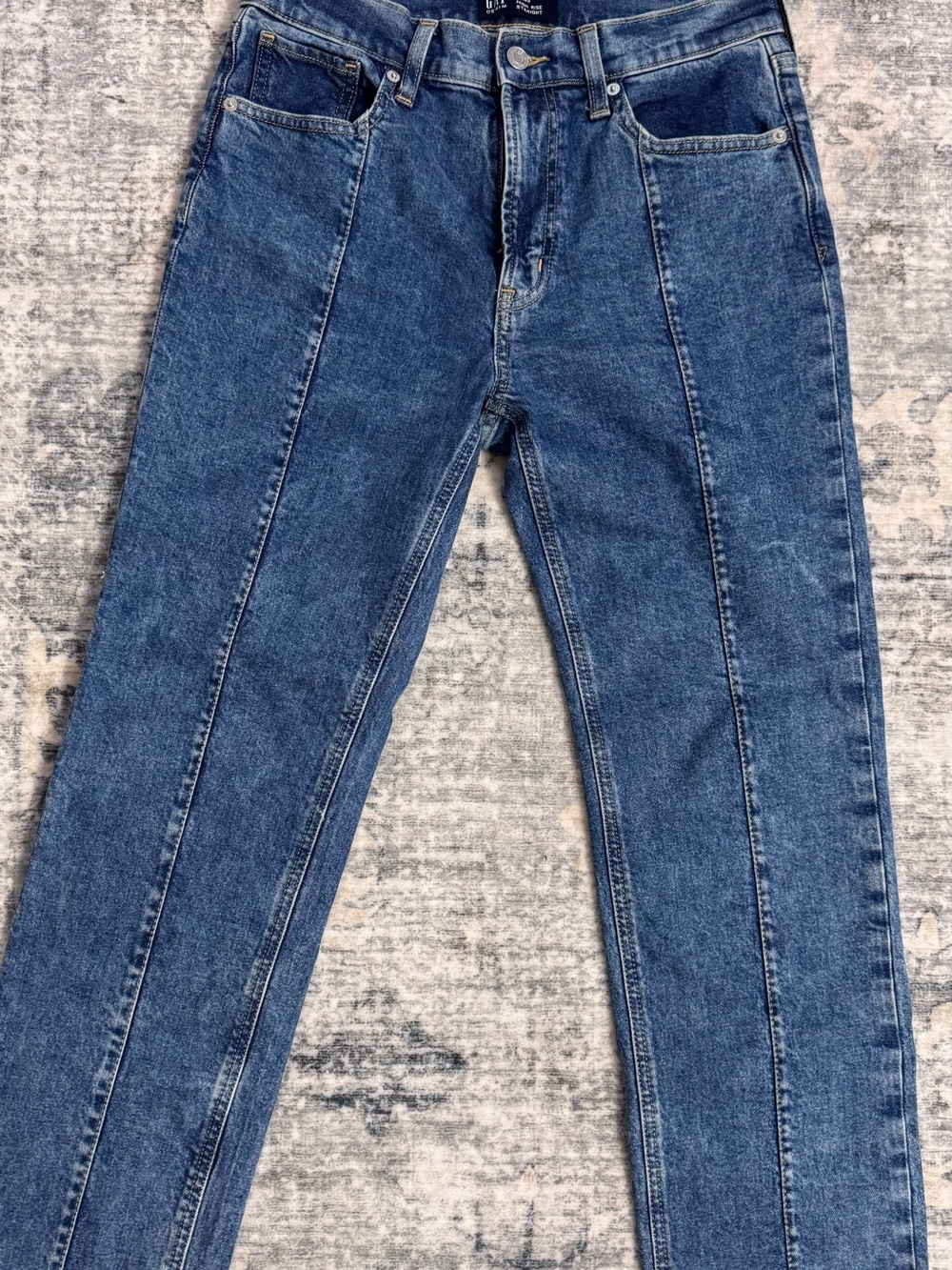 GAP 6/28S Women Blue High Rise Straight Jeans